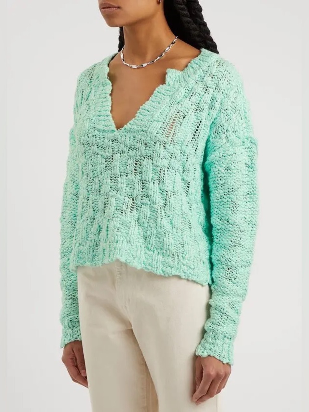 Free People Josephine Pullover Sweater in Frozen Melon - Picture 3 of 13